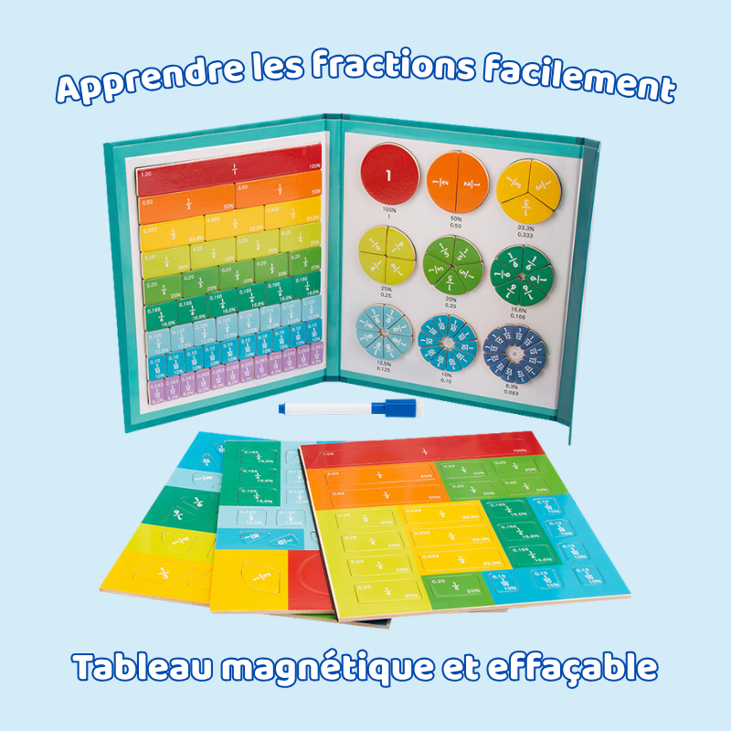 Cahier magnétique - Apprends les fractions !